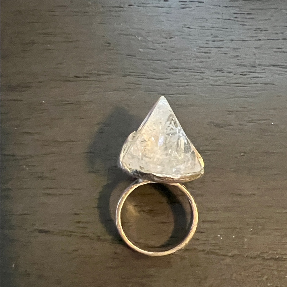 Elegant Silver Crystal Ring